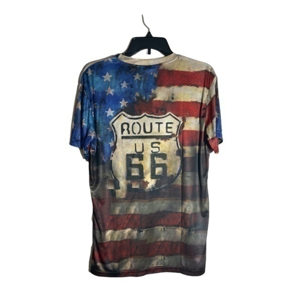 3/$25.  Unbranded Mens Graphic Tee Silky Route 66 Slim Fit Size Small